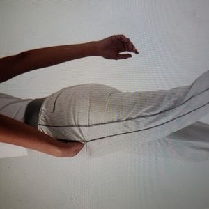 Athleta Light Gray Joggers with Black Accents